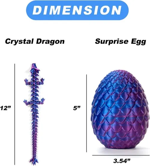 3D Dragonstone Articulated Crystal Serpent - Image 11