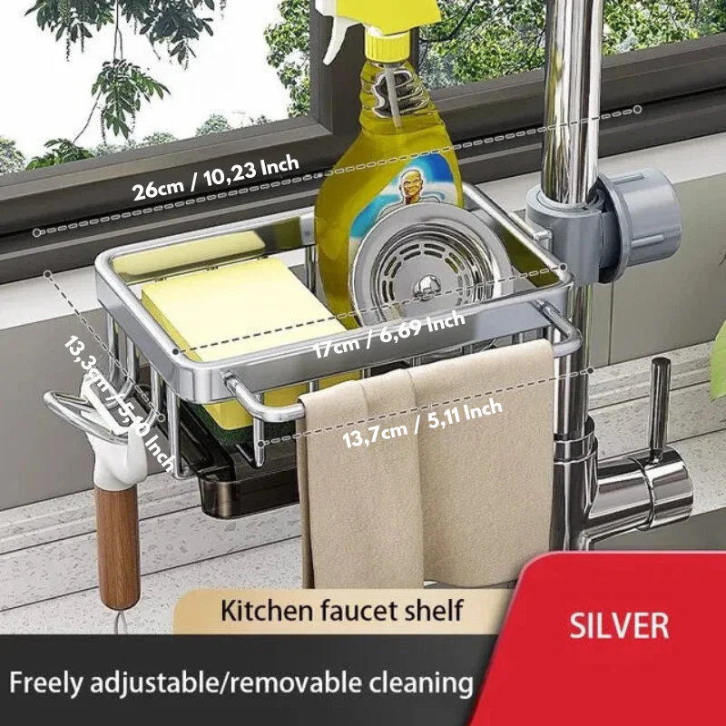 Aluminium Sink Organizer - Keep Your Space Clean - Image 7