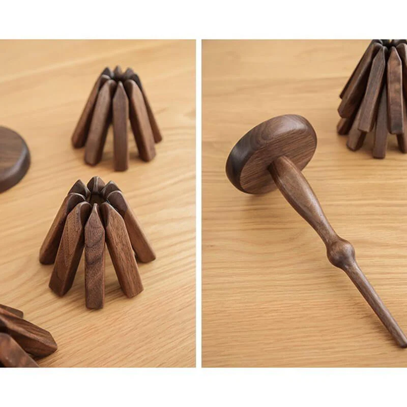 Artistic Walnut Wood Table Mat - Image 10