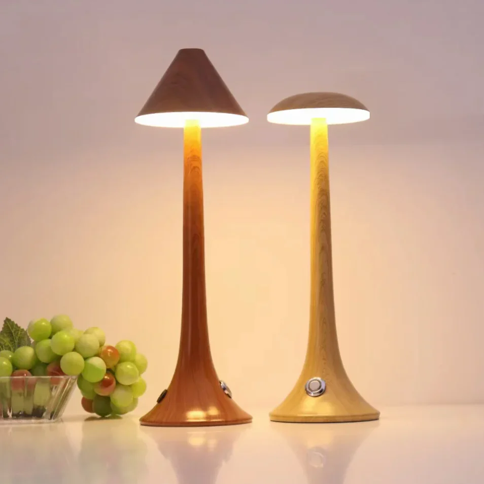 GlowWood - Elegant wireless LED wood table lamp with integrated battery - Image 5