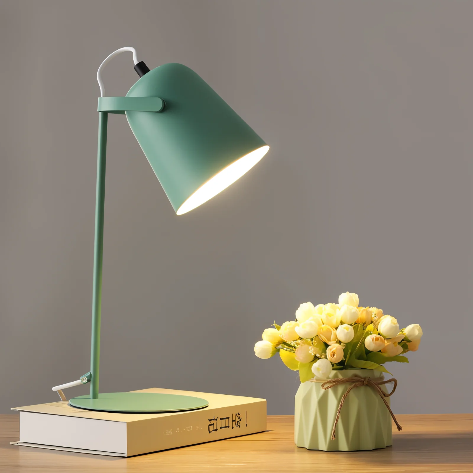 Macaron Table Lamp - Nordic Yellow Desk Lamp - Adjustable Light - Image 9