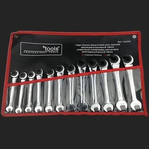 Ratchet wrench for open pipes (fixed head - flexible head 2 IN 1) - Image 10