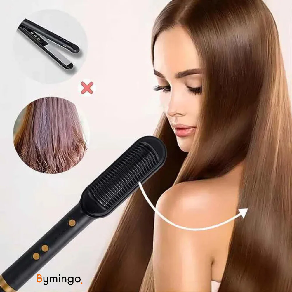 SilkGlide™ Straightening Brush - Smooth and stylish hair in minutes!