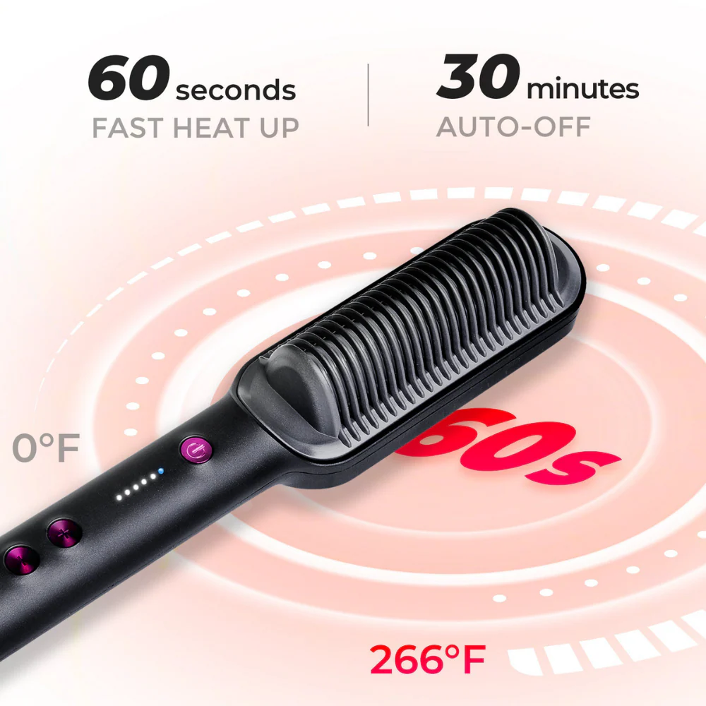 SilkGlide™ Straightening Brush - Smooth and stylish hair in minutes! - Image 8