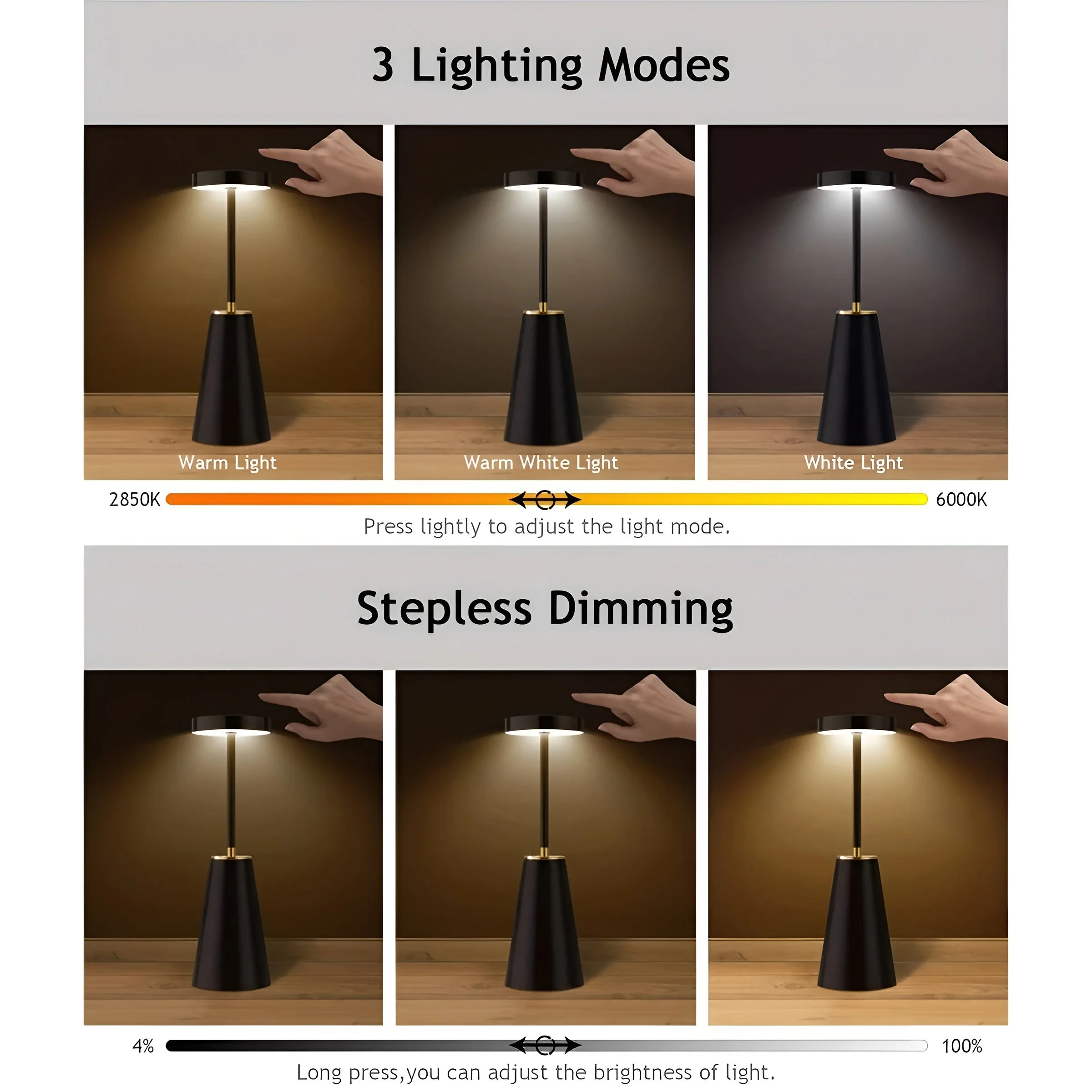 Sleek Lamp - Wireless Luxury LED Table Lamp for Modern Ambience - Image 2