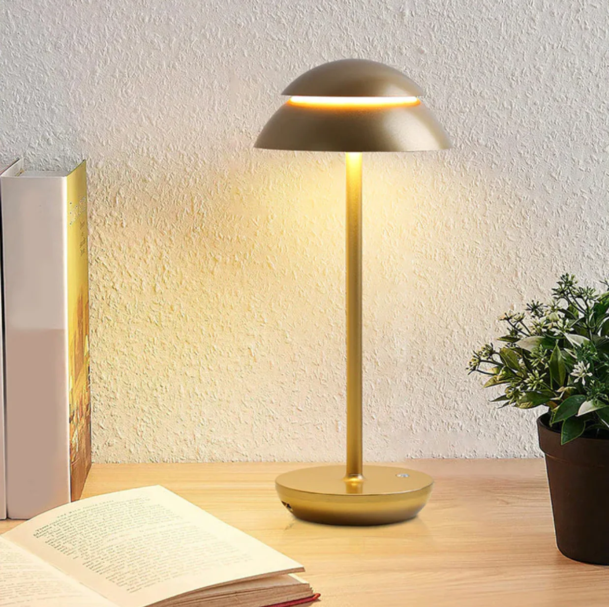 Wireless Dimmable LED Battery Table Lamp LuxeGlow - Modern via Touch | Living Room | Reading Lamp | Bedside Lamp - Image 2