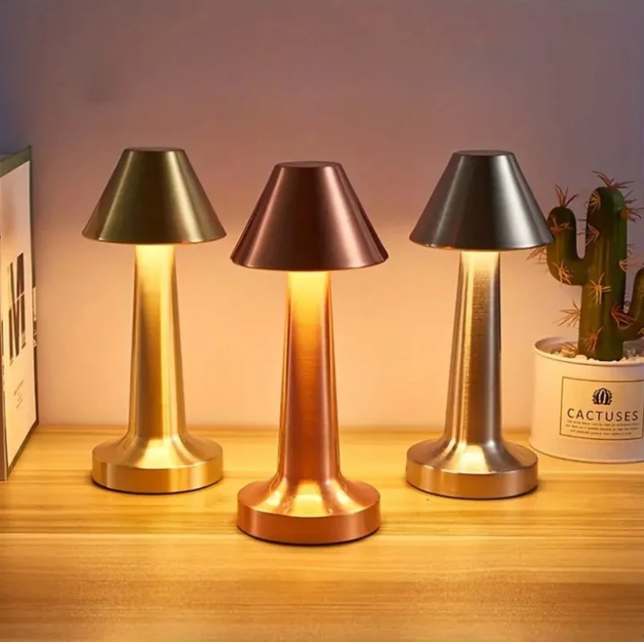 Wireless Dimmable LED Battery Table Lamp LuxLamp - Modern via Touch | Living Room | Reading Lamp | Bedside Lamp - Image 3