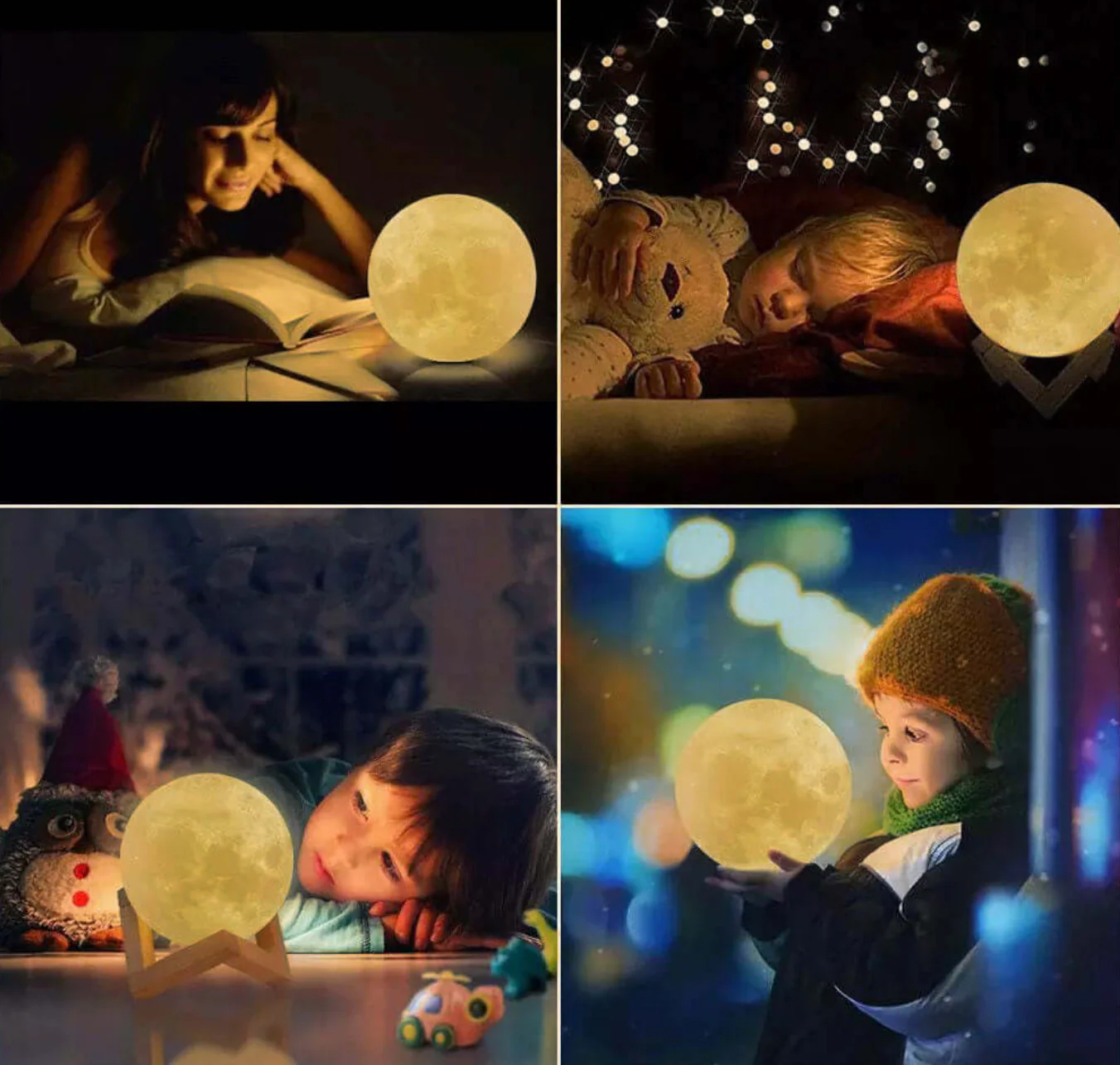 Wireless LED Rechargeable Table Lamp Magical Moon Lamp - Living Room | Nightstand Lamp - Image 10